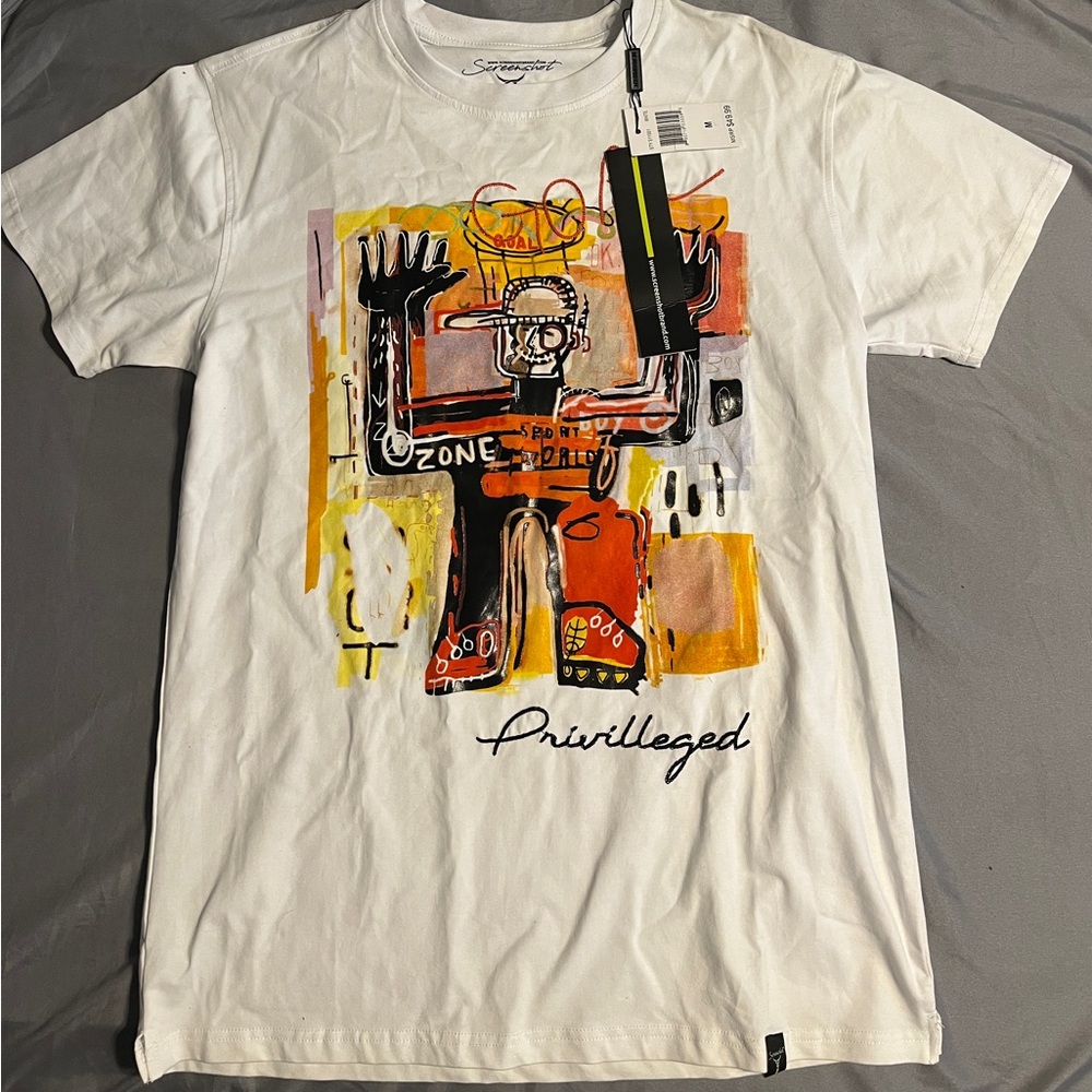 Basquiat styled premium graphic t-shirt size M BNWT